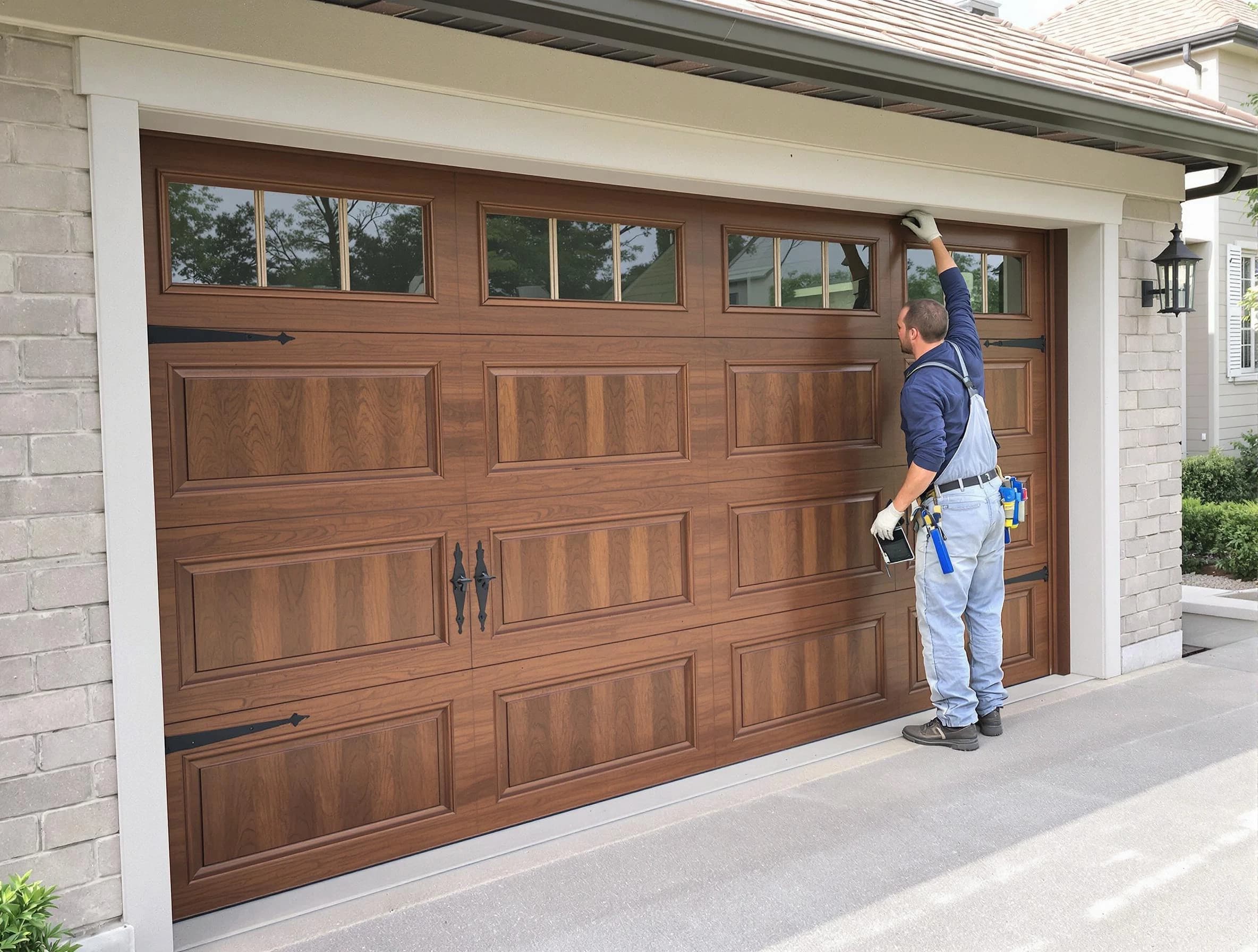Custom garage door showcase by Shelbyville Garage Door Repair in Shelbyville