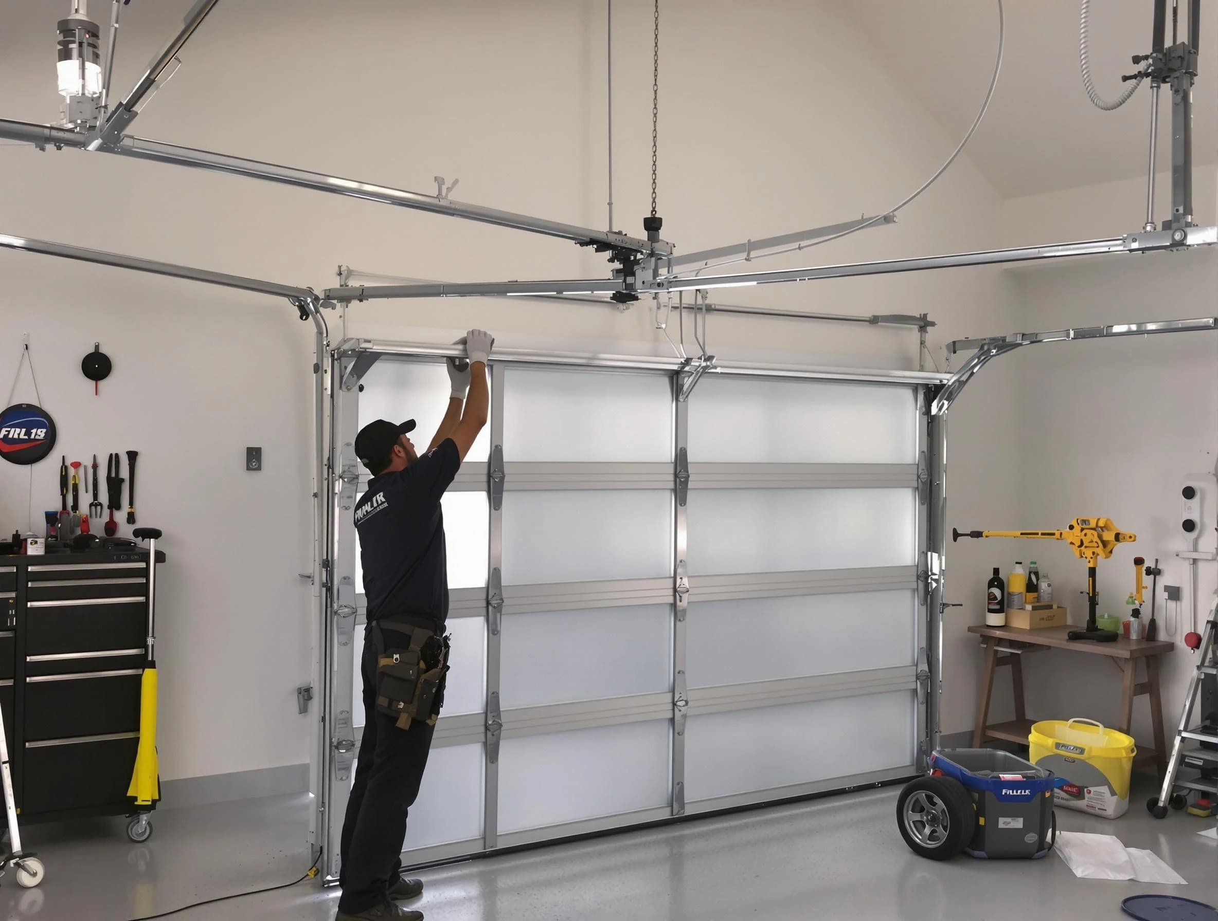 Shelbyville Garage Door Repair certified team performing precision garage door installation in Shelbyville