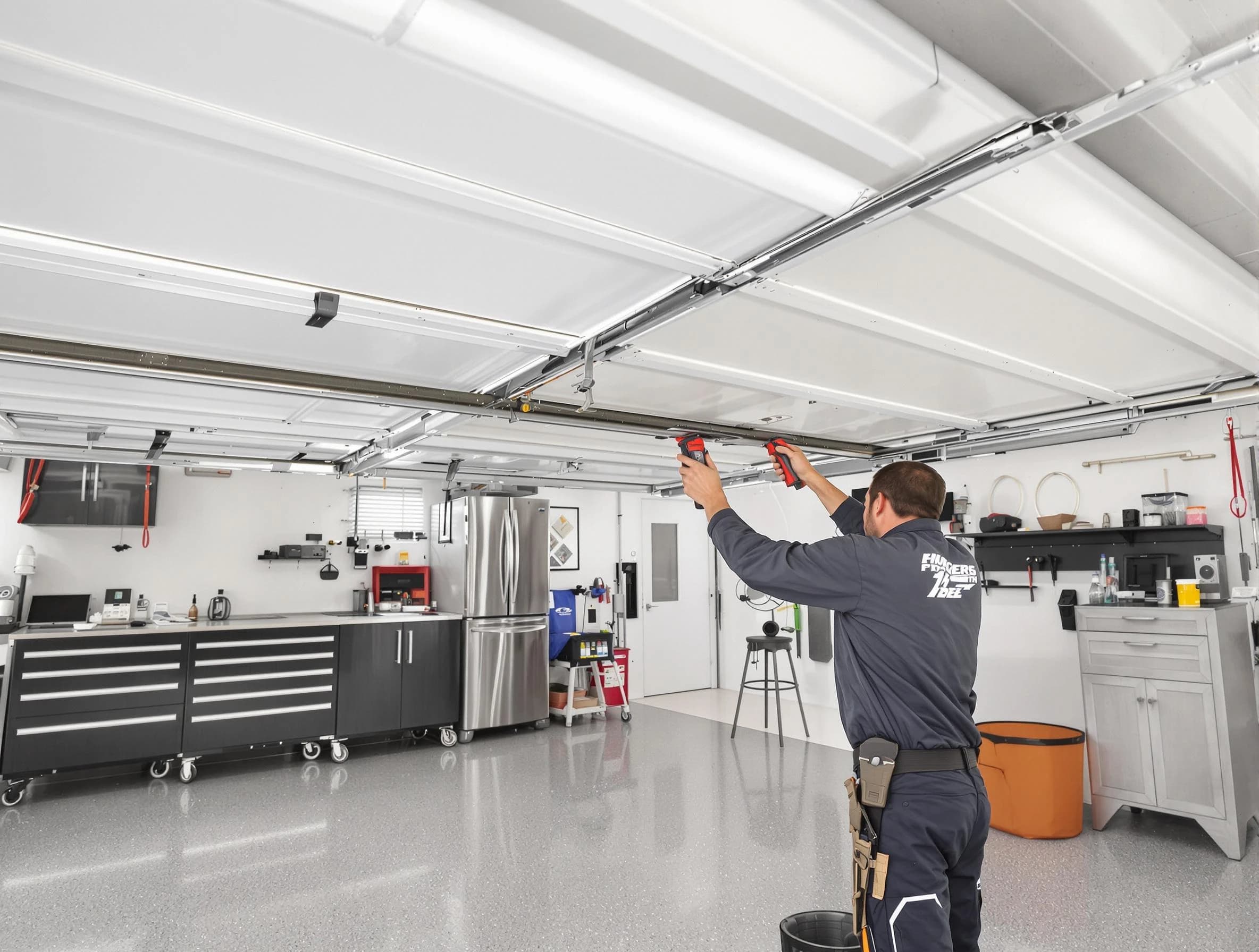 Overhead garage door repair service by Shelbyville Garage Door Repair in Shelbyville