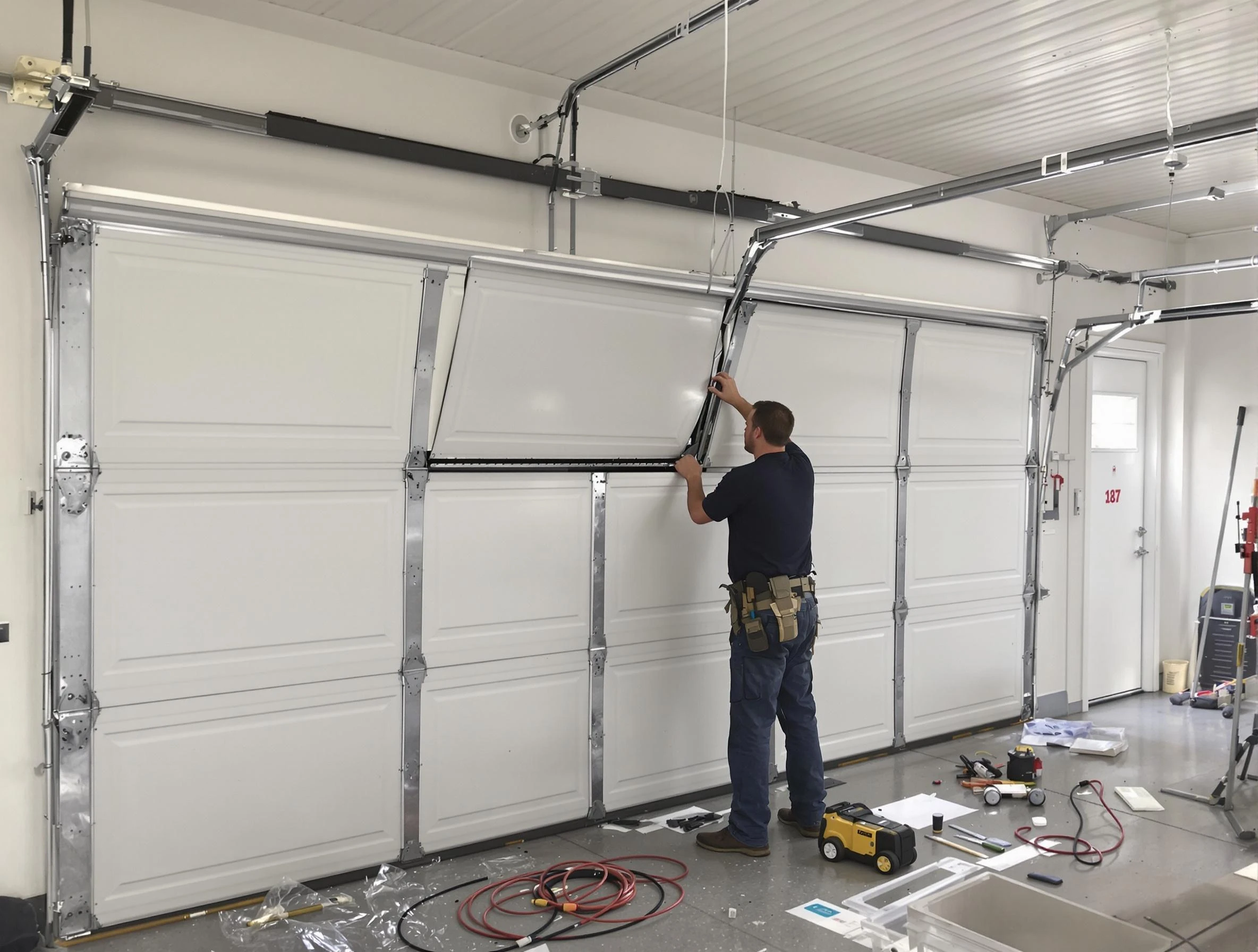 Garage Door Section Replacement in Shelbyville