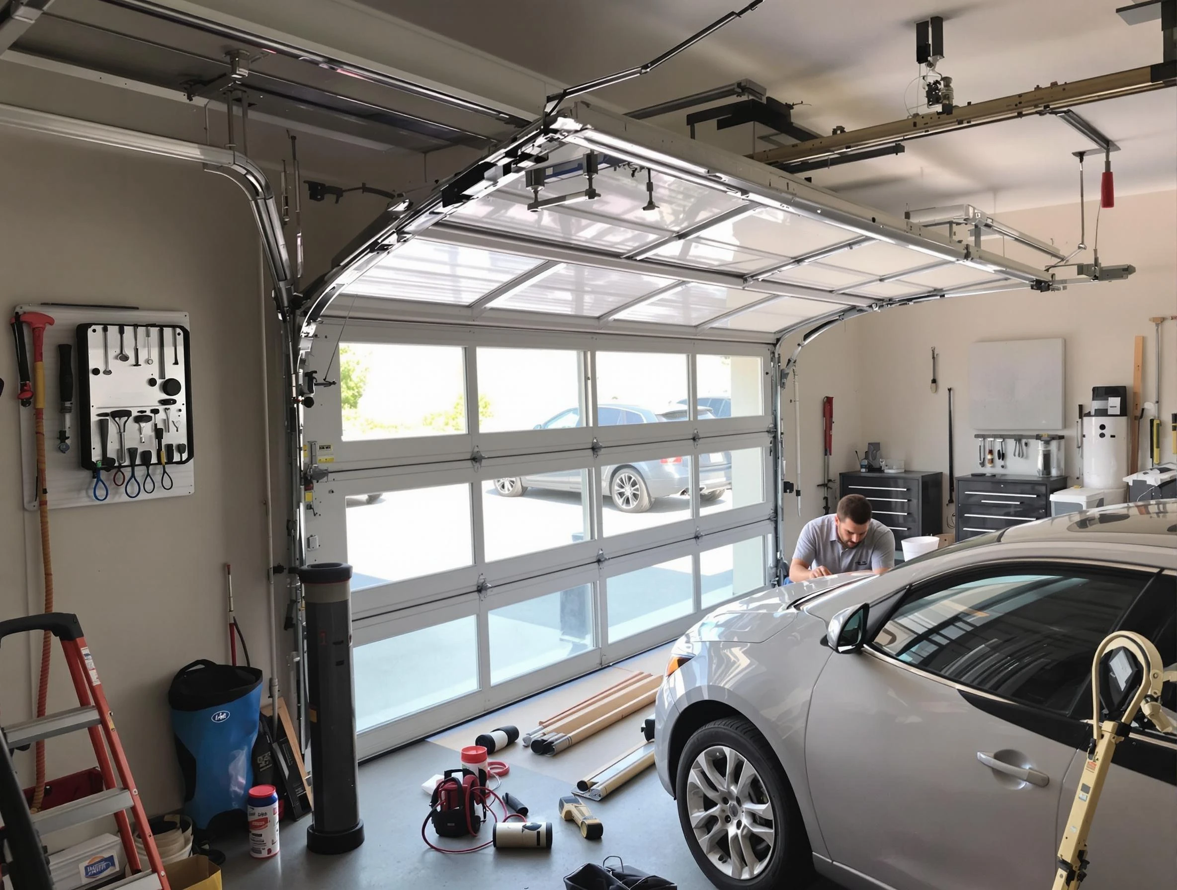 Garage door noise reduction service by Shelbyville Garage Door Repair in Shelbyville