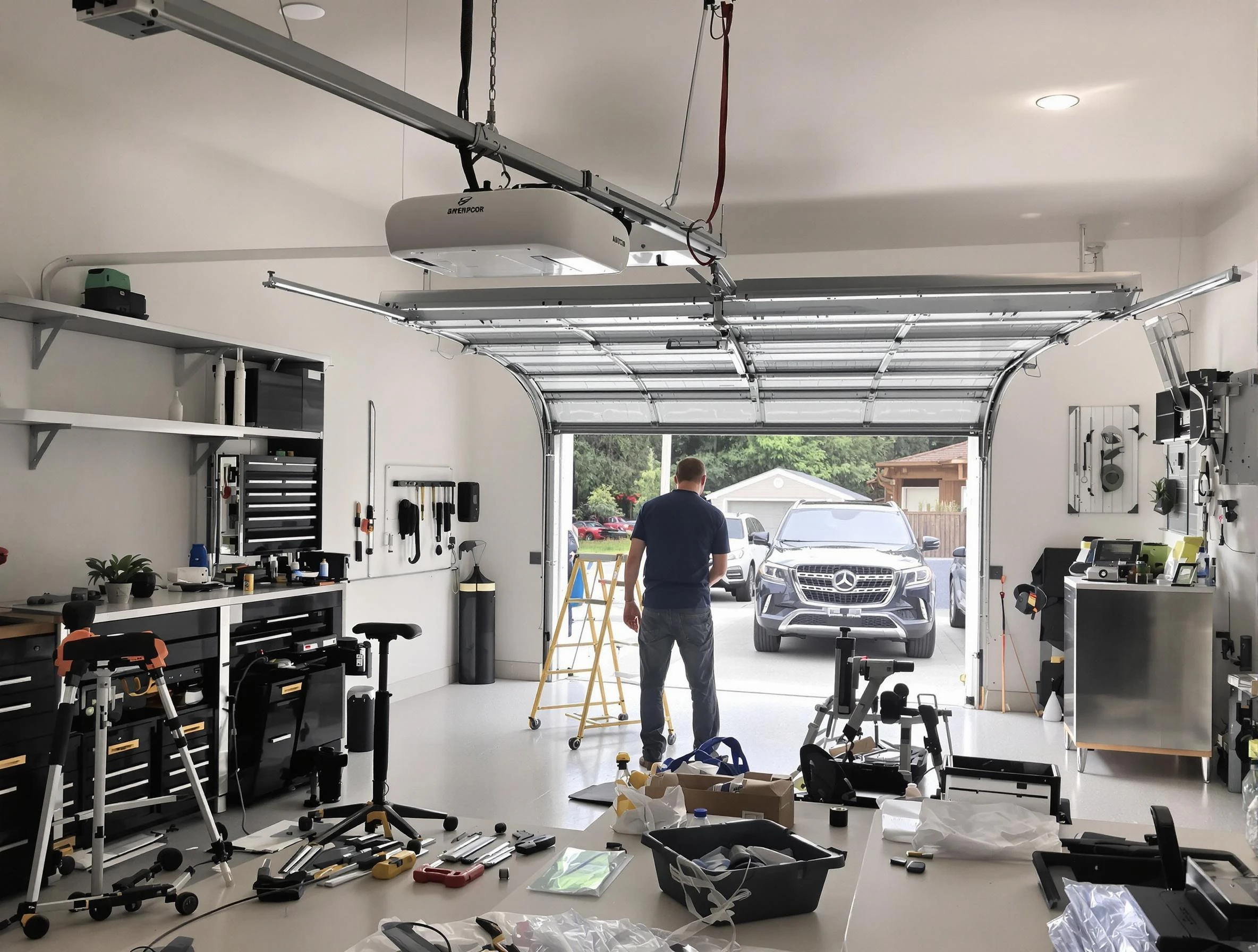 Garage door opener installation by Shelbyville Garage Door Repair in Shelbyville