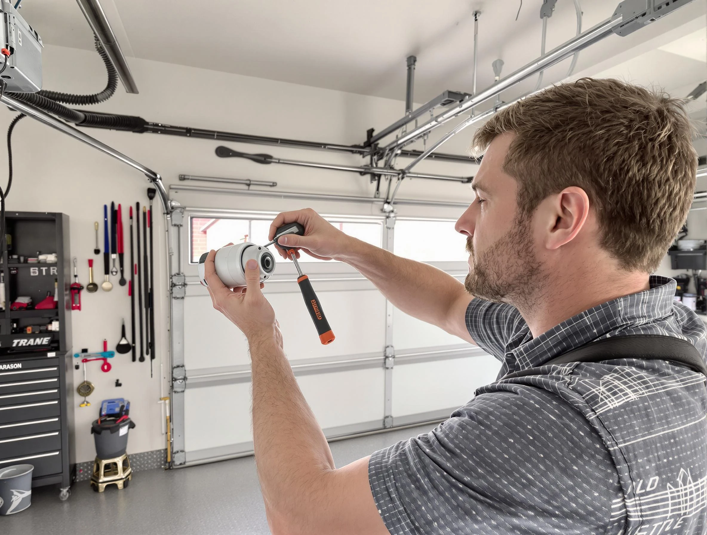 Garage door opener repair service by Shelbyville Garage Door Repair in Shelbyville