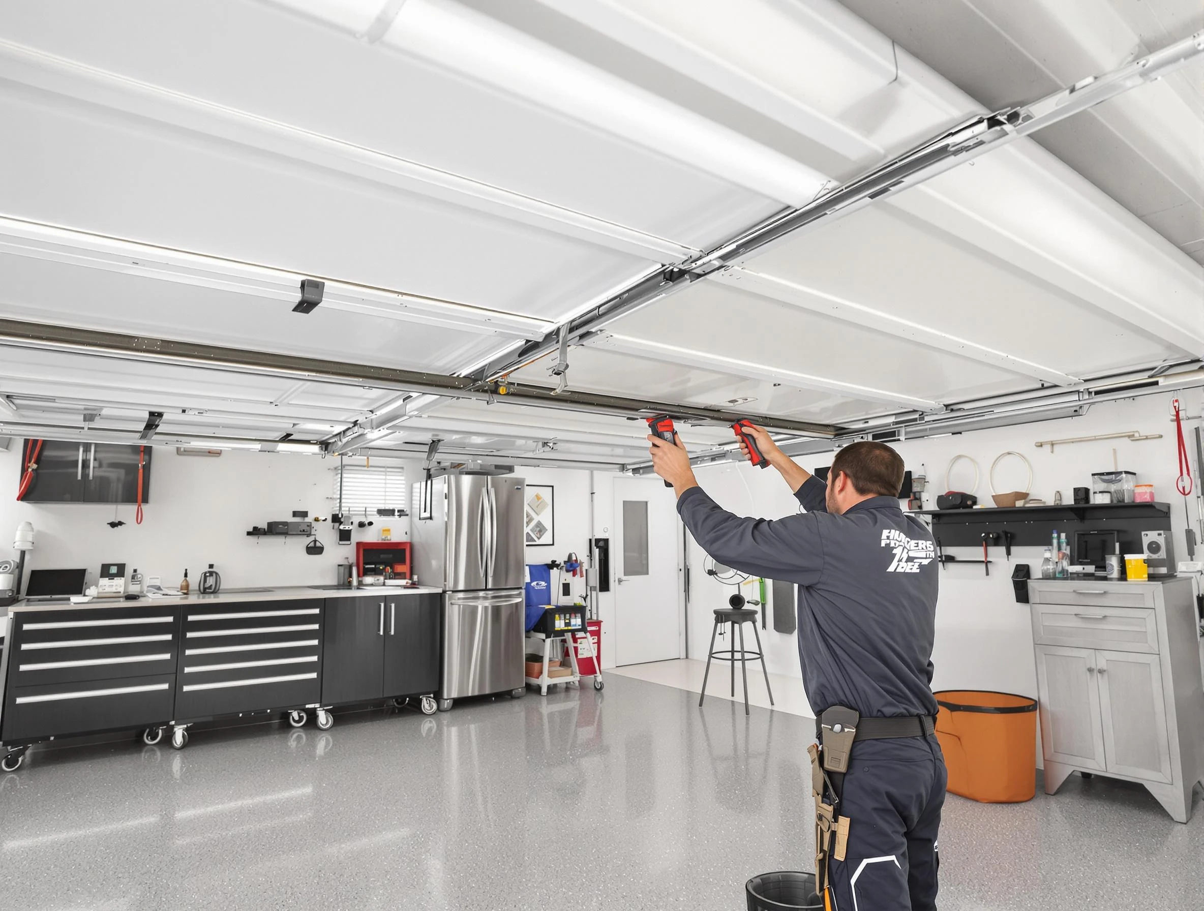 Overhead garage door repair service by Shelbyville Garage Door Repair in Shelbyville